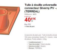 Tuile a douille 150mm