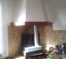 Hotte de la cuisine démontée