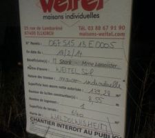 Notre panneau de chantier