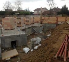 Elévation des murs du RDC sur vide sanitaire
