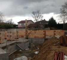 Elévation des murs du RDC sur vide sanitaire