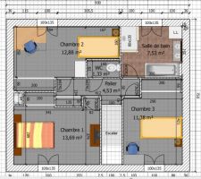 Chauconin simulation SweetHome3D intégration Etage