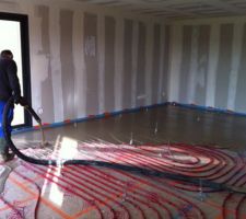 Chape anhydrite en cours