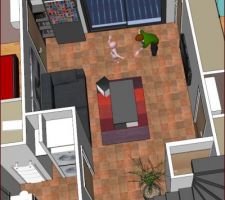 Travail autour des aménagements - salle de jeu niveau jardin