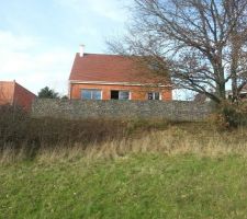 On dirait un vrai mur en gabion..... h&eacute; bah non il est fictif.