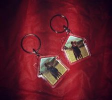 Petit porte clés que j'ai fait faire via internet avec une photo de nous 2 , ce sera le portes clés de notre maison tant attendu <3