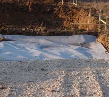 Geotextile sous le chemin d'accès