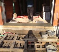 Semelle entrée garage