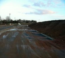 Etat du talus apr&egrave;s de fortes pluies.