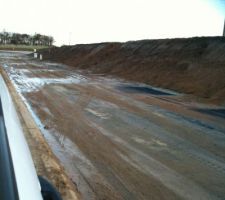 Etat du talus apr&egrave;s de fortes pluies.