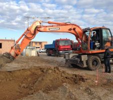Travaux de terrassement effectu&eacute;s le mercredi 5 mars 2014