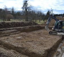 Fin du terrassement, derniere semaine de fevrier