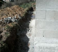 Pr&eacute;paration pour le drain p&eacute;riph&eacute;rique