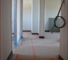 Sur le palier à l'étage