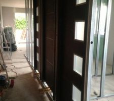 Pose des rails de cloisons et des portes d\\\'interieur