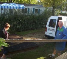 Démontage terrasse mobil-home