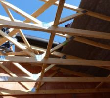 12/03/2014: mise en place du film sous-toiture