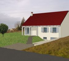 Voici une simulation de l'insertion de notre maison.