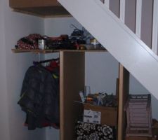 Le placard sous l'escalier .
