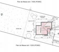 Plan du terrain avec maison - la partie du chemin d acces sur le plan fait parti du lot.