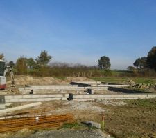 élévation des parpaings pour la dalle