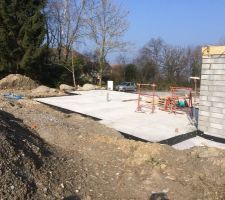 Fondations et mur du garage terminÃ©