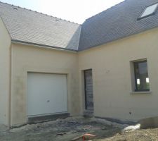 Enduite façade nord