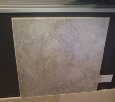 Voici le carrelage de la cuisine, SAM, entr&eacute;e