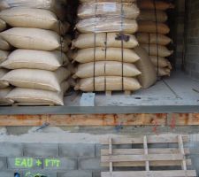 Coulage de l'appui de porte du garage