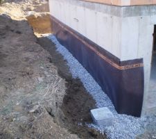 Mise enplace du drainage et pose d'un delta MS