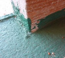 Traitement anti-termites... franchement BOF !

avec un mauvais balayage et donc voici un exemple après que le "petit bout de bois" se soit envolé !!!
toujours est t'il que ce traitement doit être fait à l'interface Sol/Bati... :/