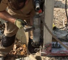 La machine pour les carottages