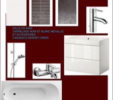 Choix du carrelage et accessoires salle de bain étage