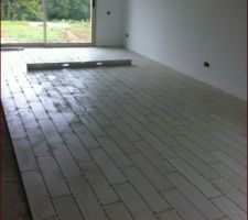 Pose du carrelage style parquet