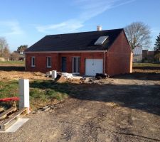 Vu d'ensemble de notre futur maison avec son entrée