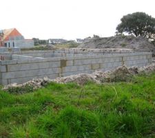 Elévation soubassement limite propriété Nord.