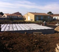 Syst&egrave;me de plancher en poly pour la dalle