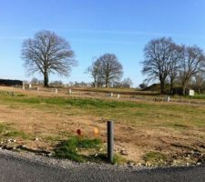 Implantation faite depuis lundi...toujours pas de date de programmer pour démarrer le chantier...sa commence a etre tres long la....