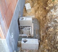 Fondation pour cour anglaise