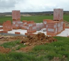 Stockage des briques  IMERYS OPTIBRIC PV 4G