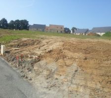 Le terrain bien tassé et nettoyé