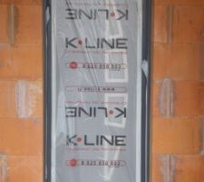 Porte d'entrée K-line Sillon RAL 7016