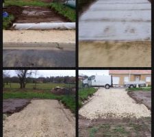 Chemin d'accès  fait 12m x 3.20m fait par un artisan local .... Très satisfait !