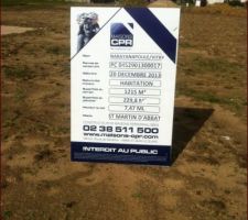 Voila le panneau pos&eacute;, cool.