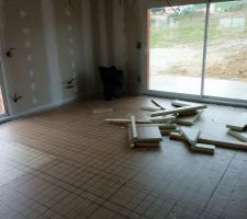 Dalle pour le plancher chauffant!