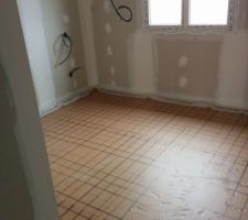 Dalle pour le plancher chauffant!