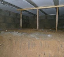 Vue du vide sanitaire ( cote gauche maison garage transform&eacute; en bureau )