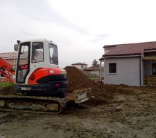 Travaux de terrassement en cours