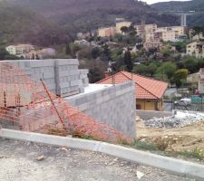 Debut elevation des murs etage