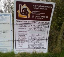 Affichage du permis sur le terrain